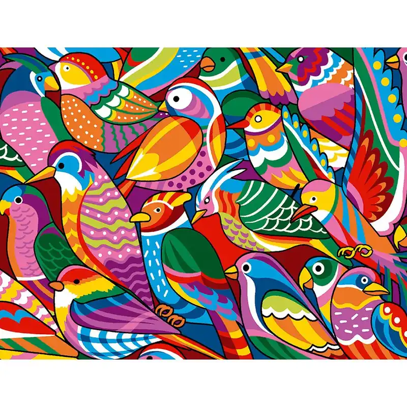 Acquista ora | Canovaccio antico Margot de Paris Uccelli colorati - con matassine MOULINE DMC