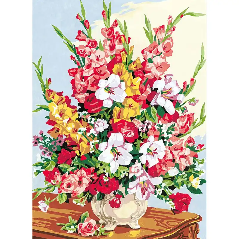 Acquista ora | Canovaccio antico SEG de Paris Il bouquet dei Gladioli - con matassine MOULINE DMC
