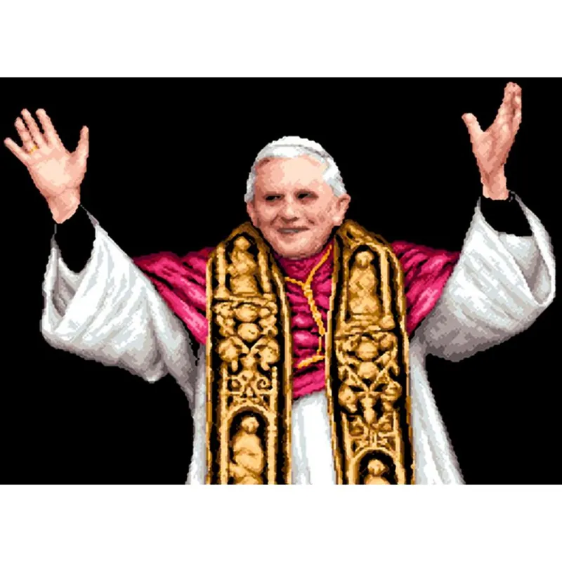 Acquista online | Canovaccio antico Orchidéa Benedetto XVI - con matassine MOULINE DMC