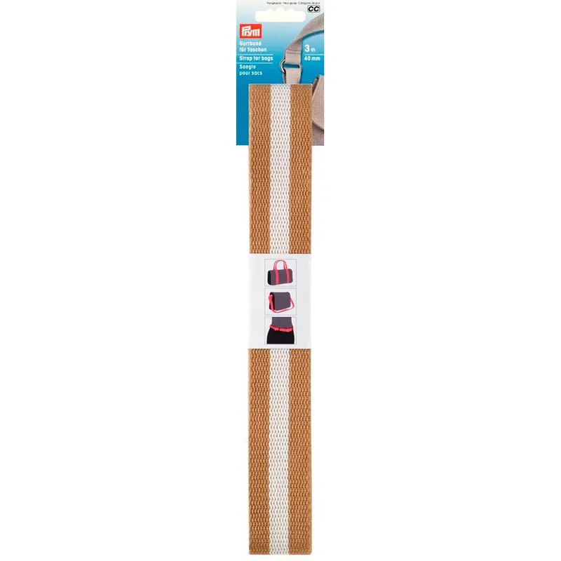 Novità in catalogo | Accessorio per la borsa Prym Cinghia per borse 40 mm - beige/bianco