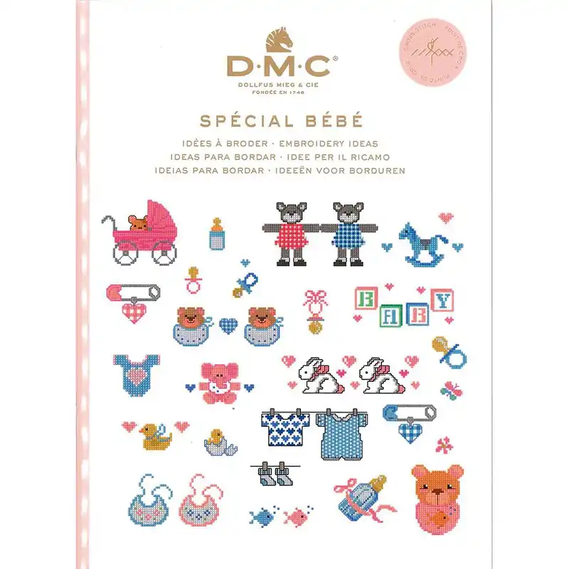 Libro diagrammi DMC Idee di ricamo per il bambino | Reso gratuito