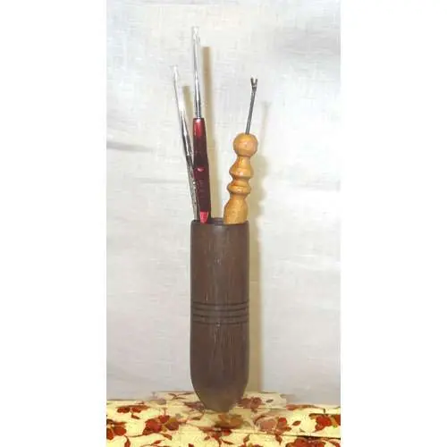 Prezzo imbattibile | Cilindro con spillone “turcasso noce” con calamita porta uncinetti e levaspilli