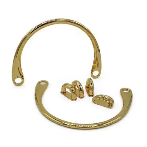 Manici per borsetta in metallo colore oro cm 14,5 x 11 + 4 archetti - Tra i più venduti