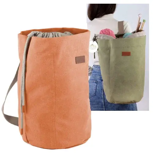 Sacca portalavoro/sac a ouvrage matelot, DMC Eco-Vita terracotta/ecrù | Prezzo imbattibile