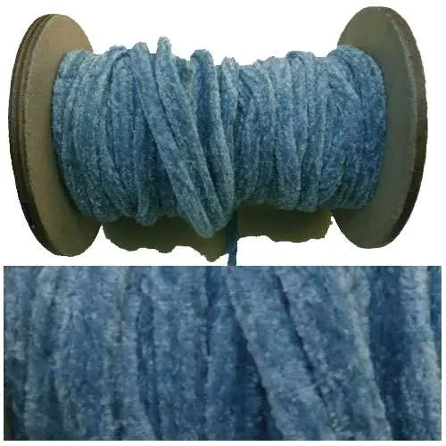 Liquidazione | Cordone tubolare cipiglia 5mm azzurro, vendita a multipli di 1 metro