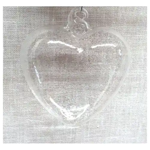 Acquista ora - Cuore vetro trasparente mm 75