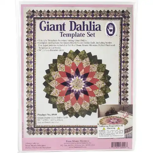 Acquista subito | giant dahlia template set, marti michell 8949