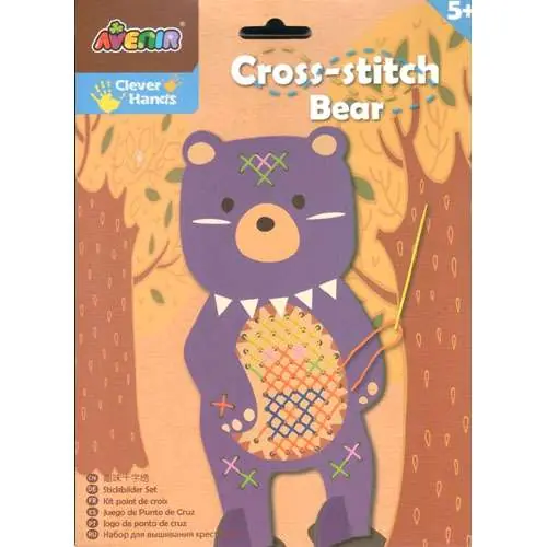 Disponibile ora - Kit punto croce orso + 5 anni