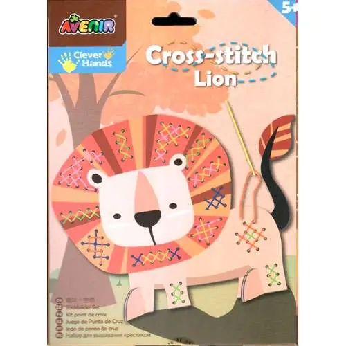 Kit punto croce leone + 5 anni - Prezzo speciale