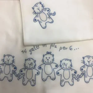 Acquista ora - Lenzuolino per lettino 100% cotone, gattini