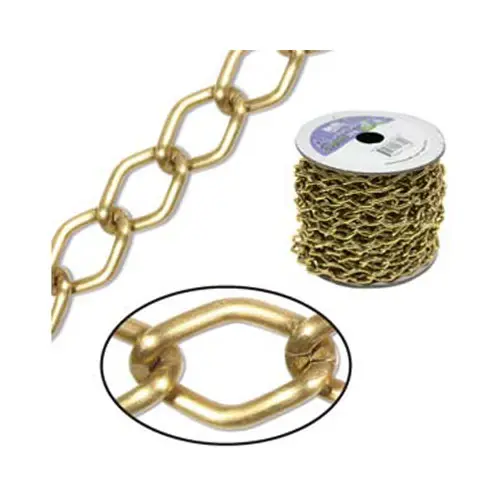 Alta qualità | Catena alluminio maglia grumetta mm 14,4 bronzo opaco, vendita a multipli di 50 cm