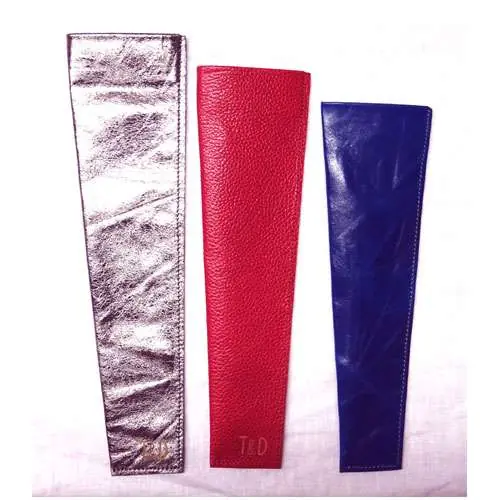 Astuccio per ventaglio “mix” in vera pelle by T&D varie misure - Qualità eccellente