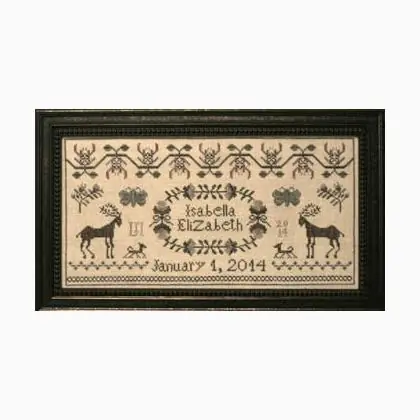Honeysuckle Birth Sampler | Sconti
