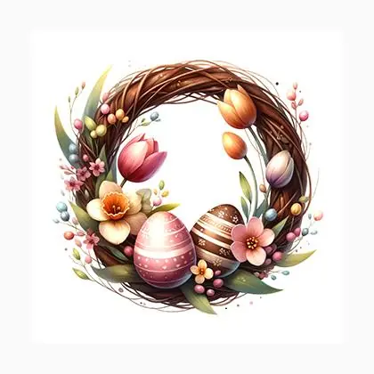 Appena arrivato | Easter Wreath Magnet