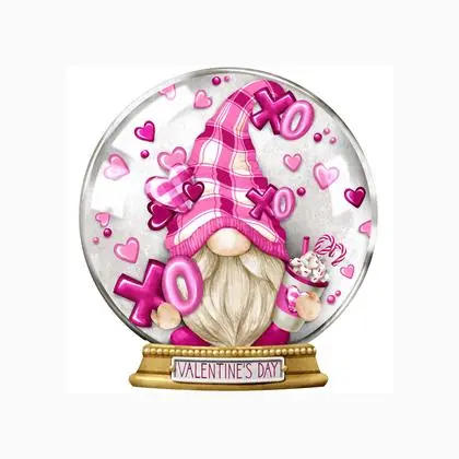 Snow Globe Valentine Gnome Magnet | Risparmio extra